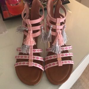 Fringe pink Summer Sandles